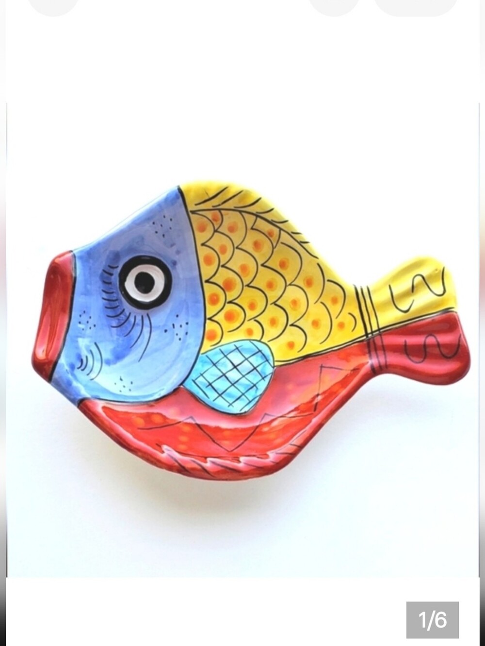Desuir Handpainted For Vietri Ceramics Colorful Fish Dish/Decor Made In Italy